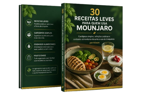 Mockup 3D - 30 Receitas Leves para Quem Usa Mounjaro